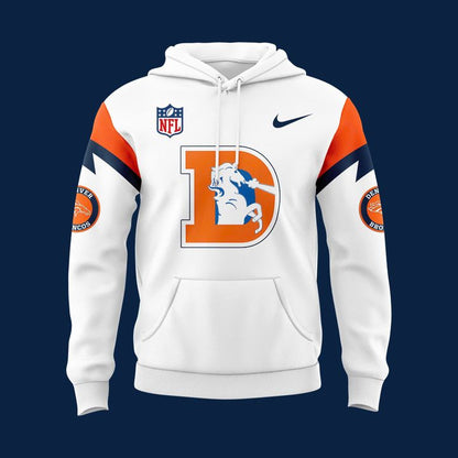 2025 Denver Broncos White Out Pullover Hoodie