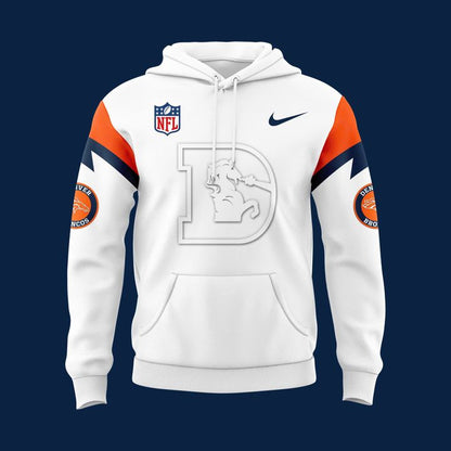 2025 Denver Broncos White Out Pullover Limited Edition Hoodie