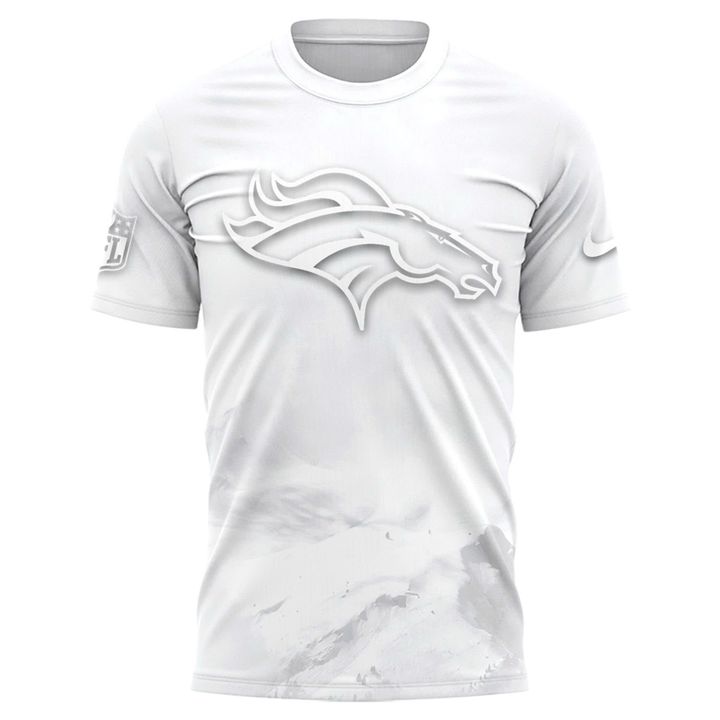 Limited Editions Denver Broncos '' White Out '' 2025 T-Shirt