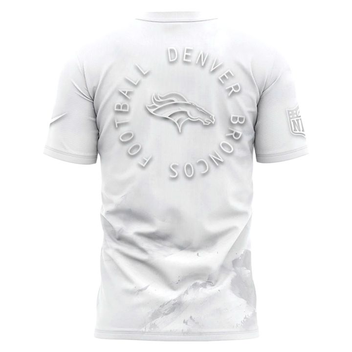 Limited Editions Denver Broncos '' White Out '' 2025 T-Shirt