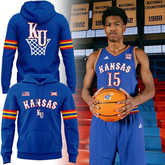 Kansas Jayhawks Basketball Retro 1988 Uniform Hoodie - Limited Edition