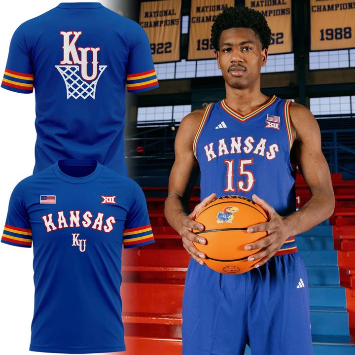 Kansas Jayhawks Basketball Retro 1988 Uniform T-Shirt - Limited Edition