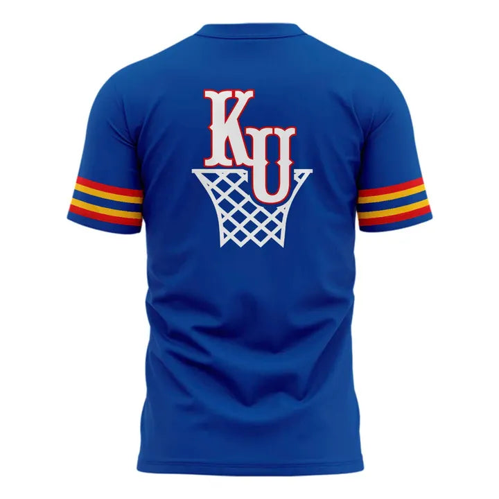 Kansas Jayhawks Basketball Retro 1988 Uniform T-Shirt - Limited Edition
