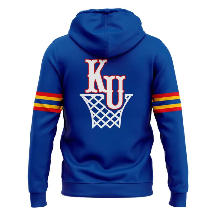 Kansas Jayhawks Basketball Retro 1988 Uniform Zip Hoodie - Limited Edition