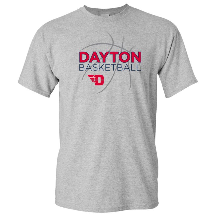 University of Dayton Flyers Basketball Sketch Short Sleeve T Shirt
