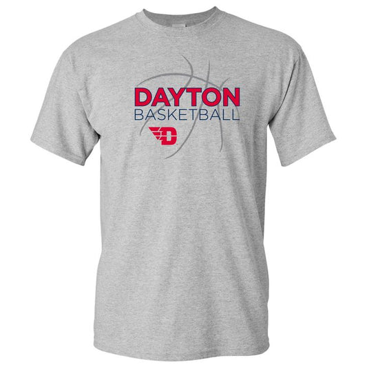 University of Dayton Flyers Basketball Sketch Short Sleeve T Shirt