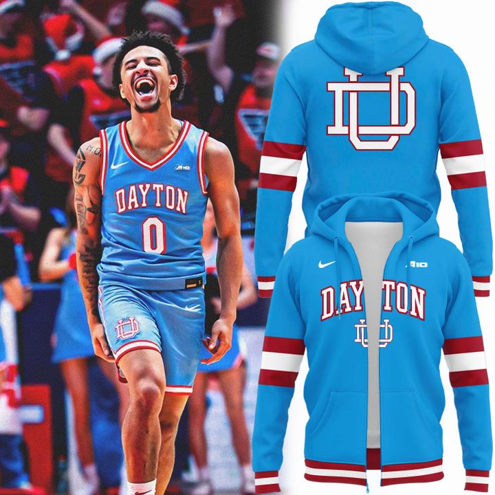 Dayton Basketball "Chapel Blue" Uniform Zip Hoodie - Limited Edition