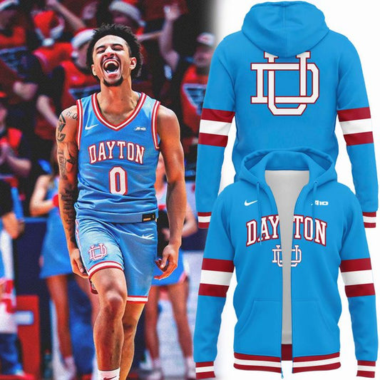 Dayton Basketball "Chapel Blue" Uniform Zip Hoodie - Limited Edition