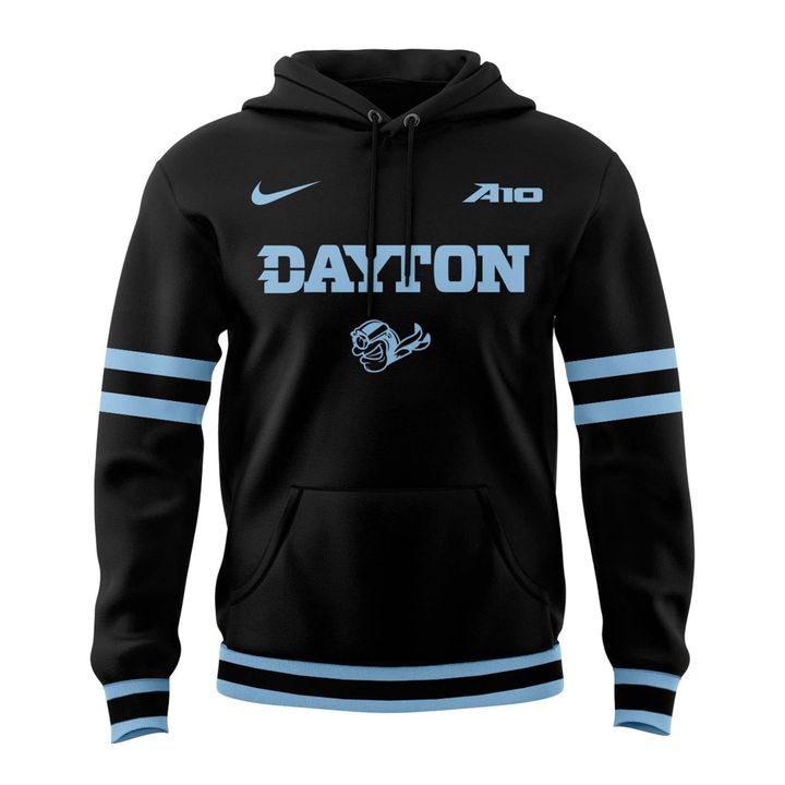 Dayton Basketball 𝑺𝒕𝒆𝒂𝒍𝒕𝒉 𝑩𝒍𝒂𝒄𝒌 Uniform Hoodie - Limited Edition