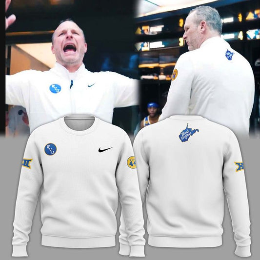 2. WVU men's basketball Coach Darian DeVries West 44 unisex Sweatshirt