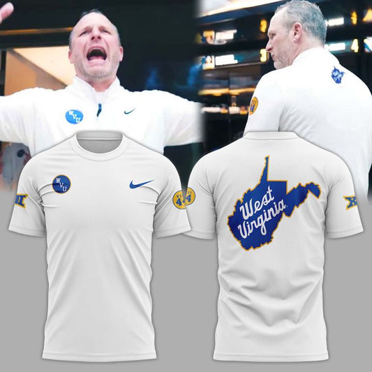 2. WVU men's basketball Coach Darian DeVries West 44 unisex Shirt