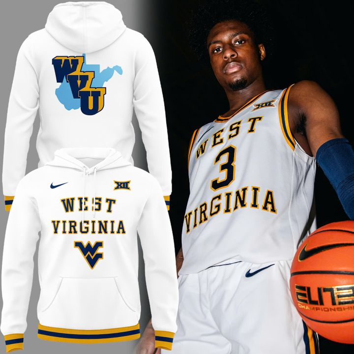 Special WVU Men's Basketball Uniform Hoodie.