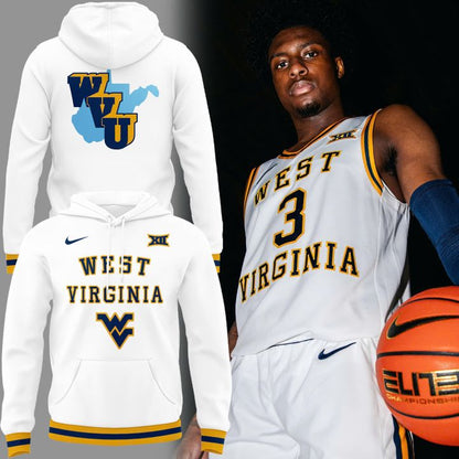 Special WVU Men's Basketball Uniform Hoodie.