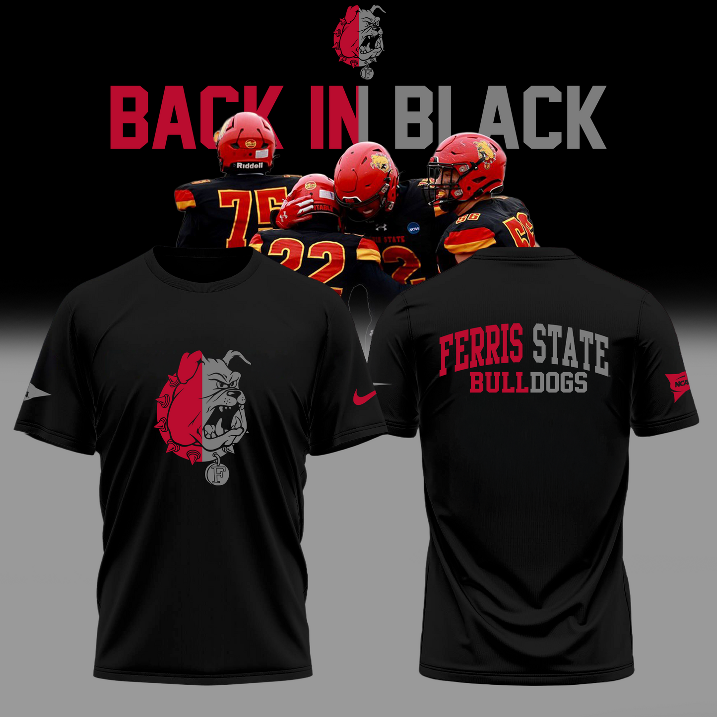 Limited Edition Ferris State Back In Black Uniform TShirt