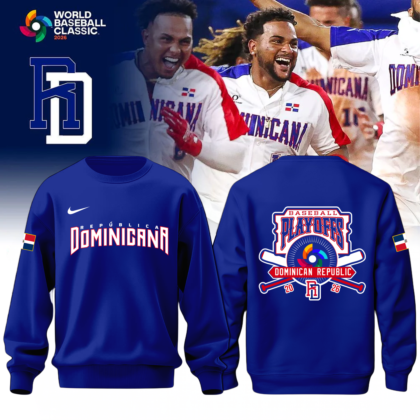Dominican Republic Baseball 2026 World Baseball Classic Baseball Sweatshirt