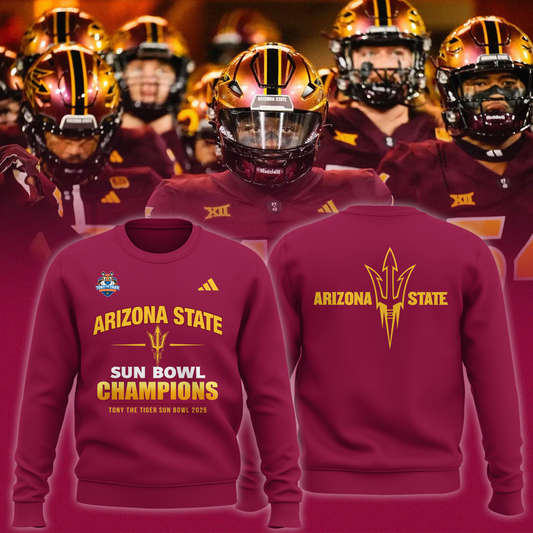 ARIZONA STATE 2025 TONY THE TIGER SUN BOWL Champions Sweatshirt Limited Edition