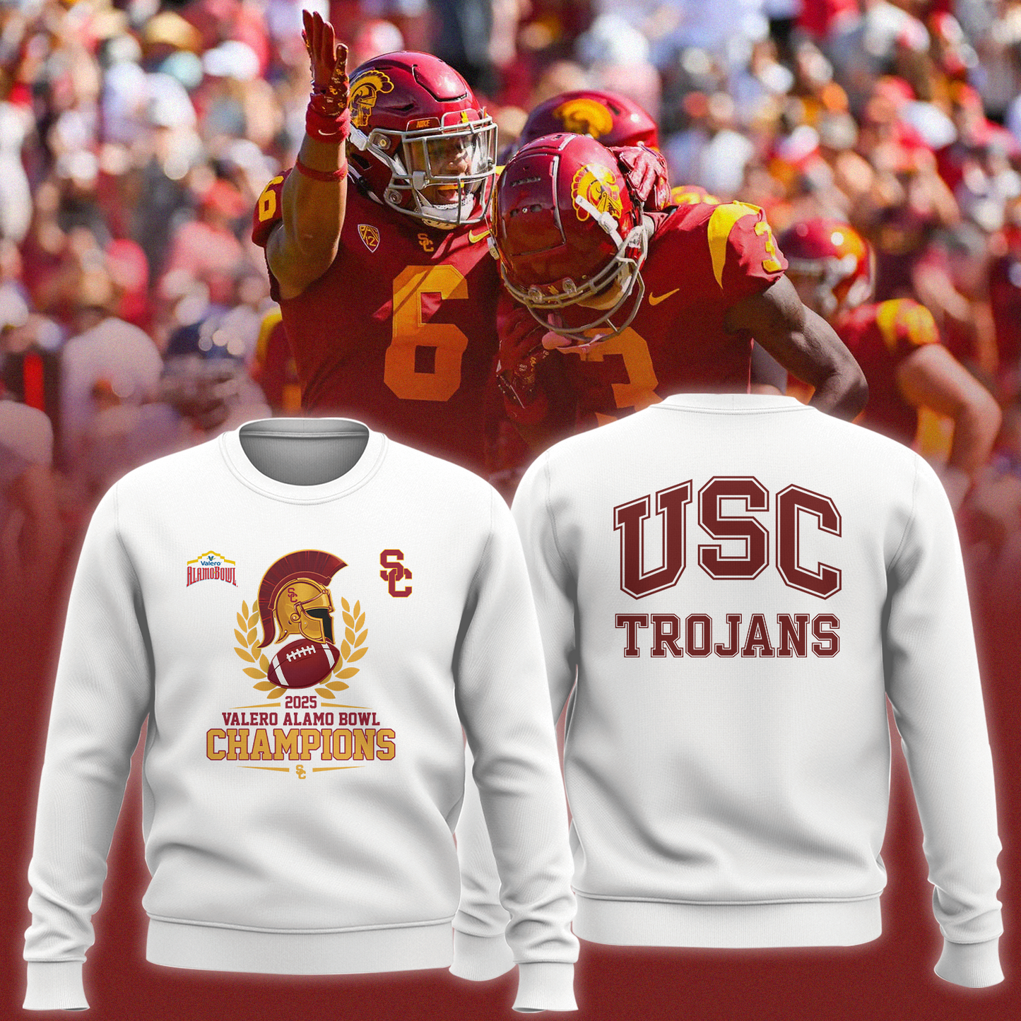 USC 2025 VALERO ALAMO BOWL Champions Sweatshirt Limited Edition