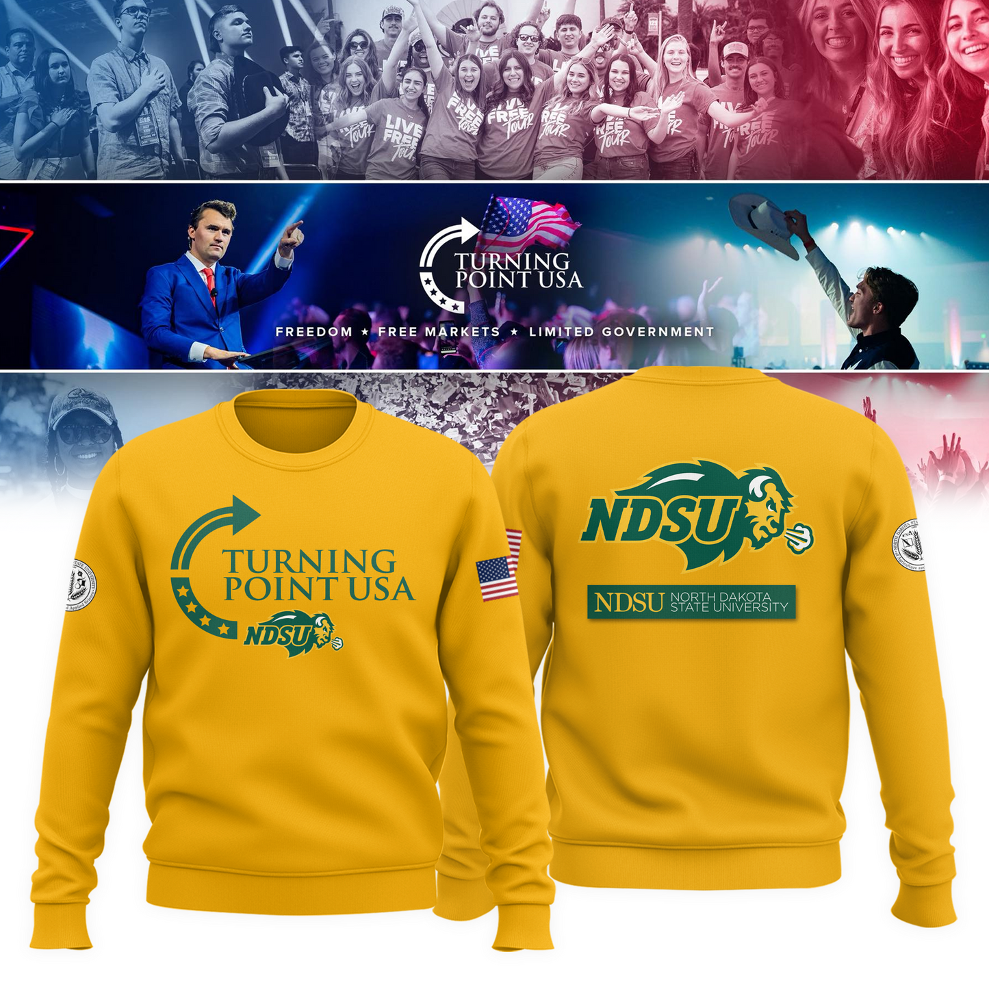 North Dakota State University Freedom Sweatshirt