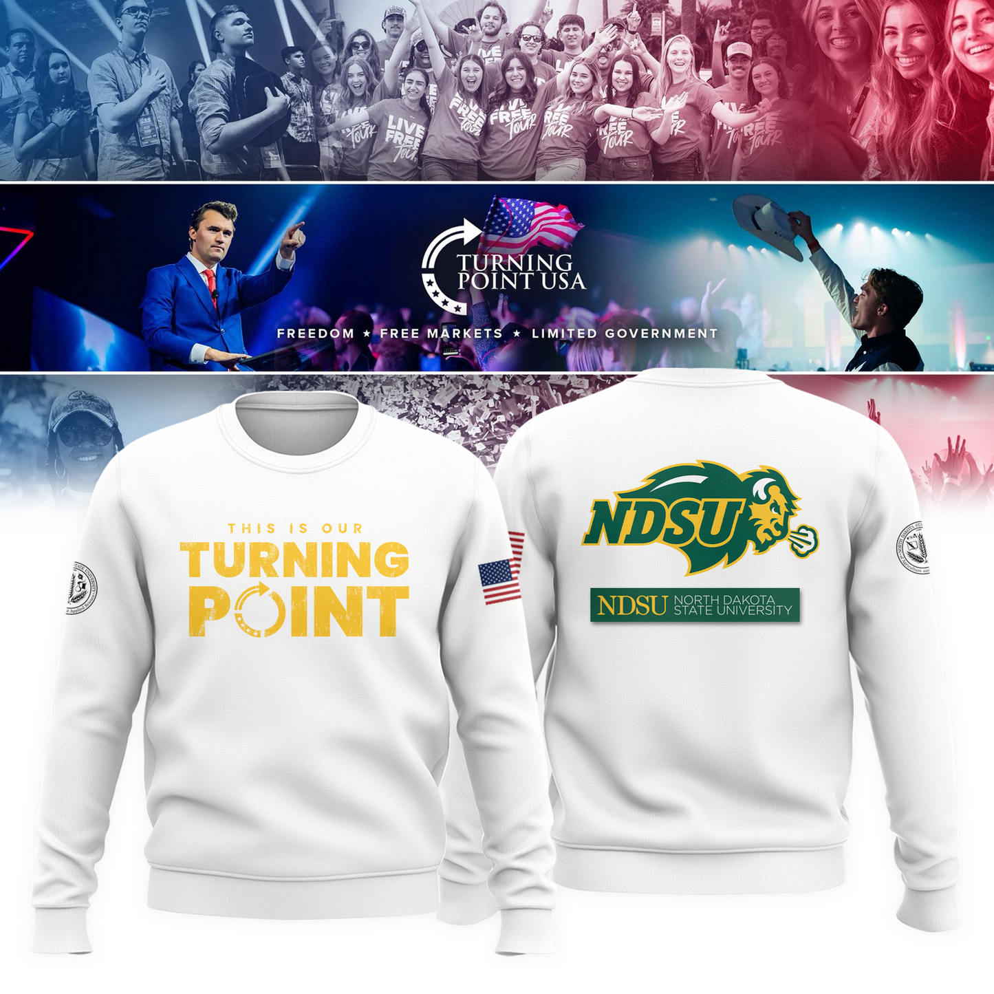 North Dakota State University Freedom Sweatshirt