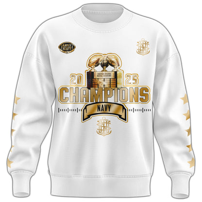 .Navy Midshipmen Special Back to Back CIC trophy Champions 2025 Sweatshirt #2