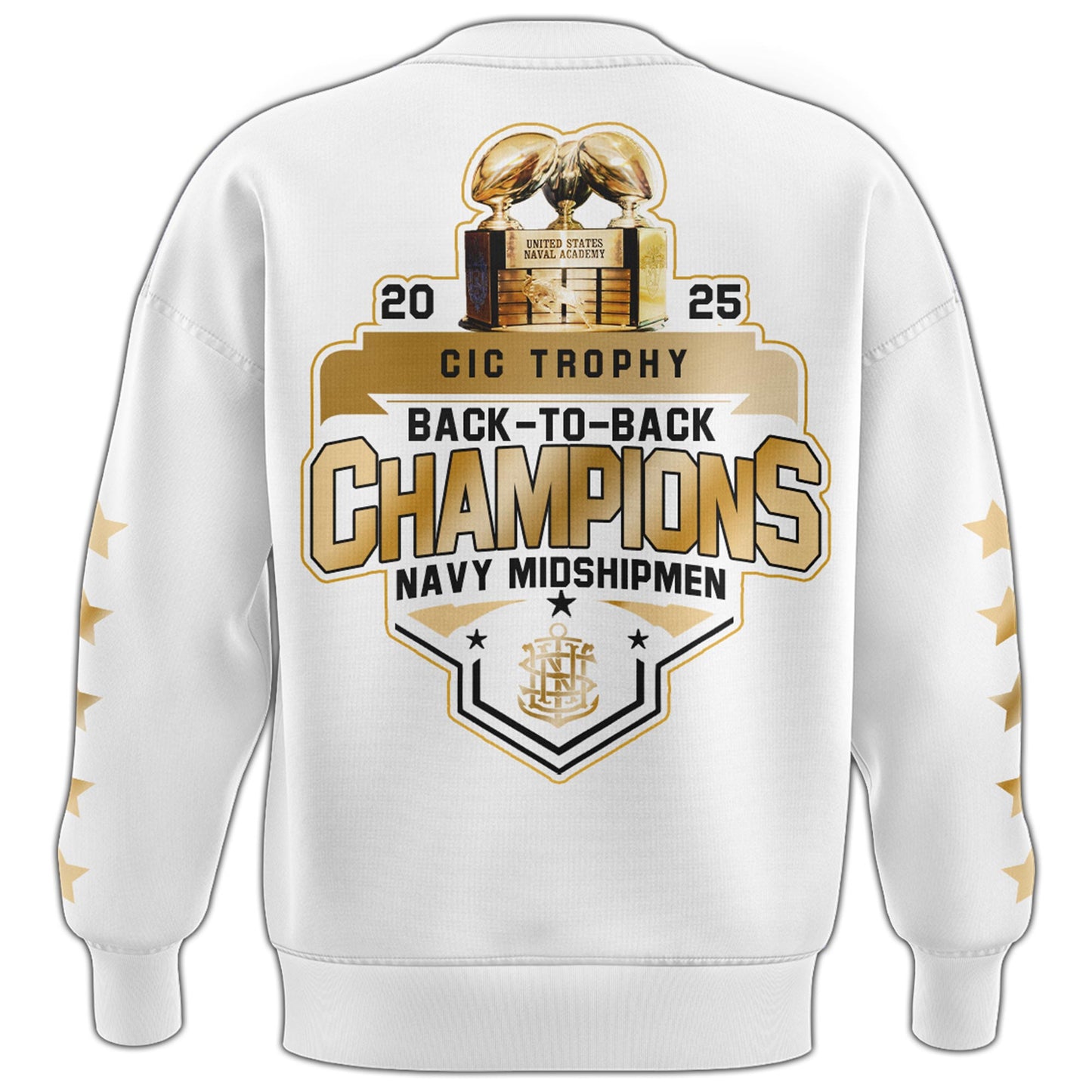 .Navy Midshipmen Special Back to Back CIC trophy Champions 2025 Sweatshirt #2