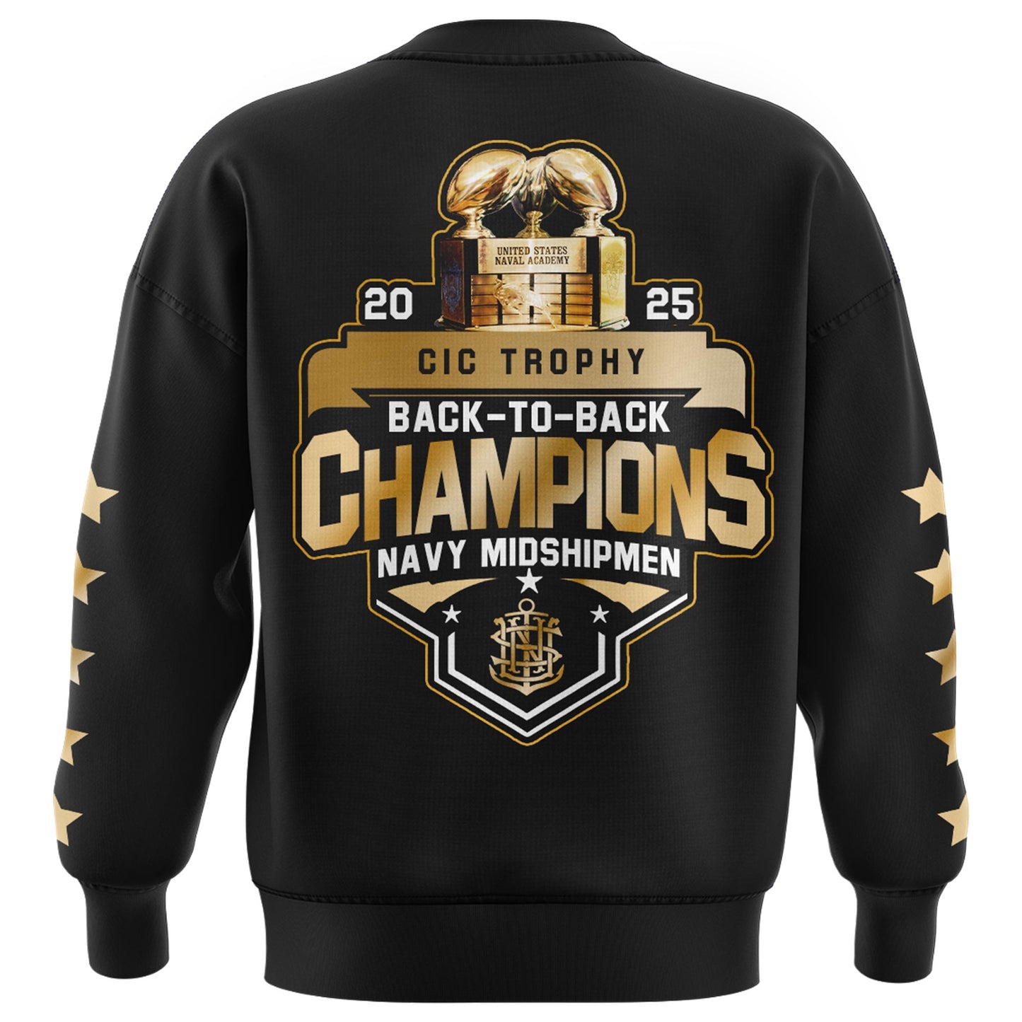.Navy Midshipmen Special Back to Back CIC trophy Champions 2025 Sweatshirt