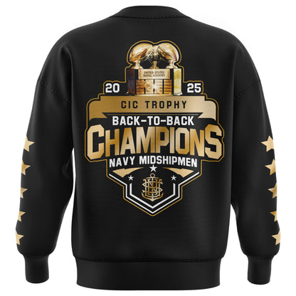 .Navy Midshipmen Special Back to Back CIC trophy Champions 2025 Sweatshirt