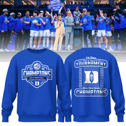 Duke 2026 ACC Men’s Basketball Tournament Champions Locker Room Sweatshirt