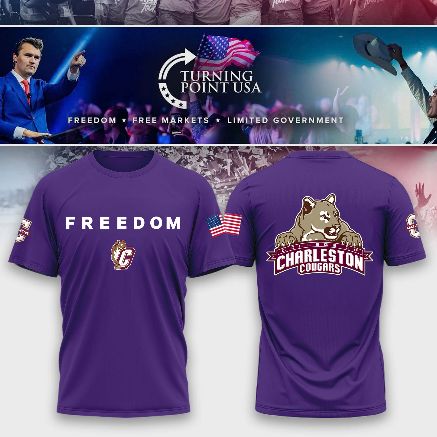 College of Charleston Freedom Tshirt