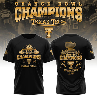 TTU Tech Football Orange Bowl Champions Special Tshirt Limited Edition