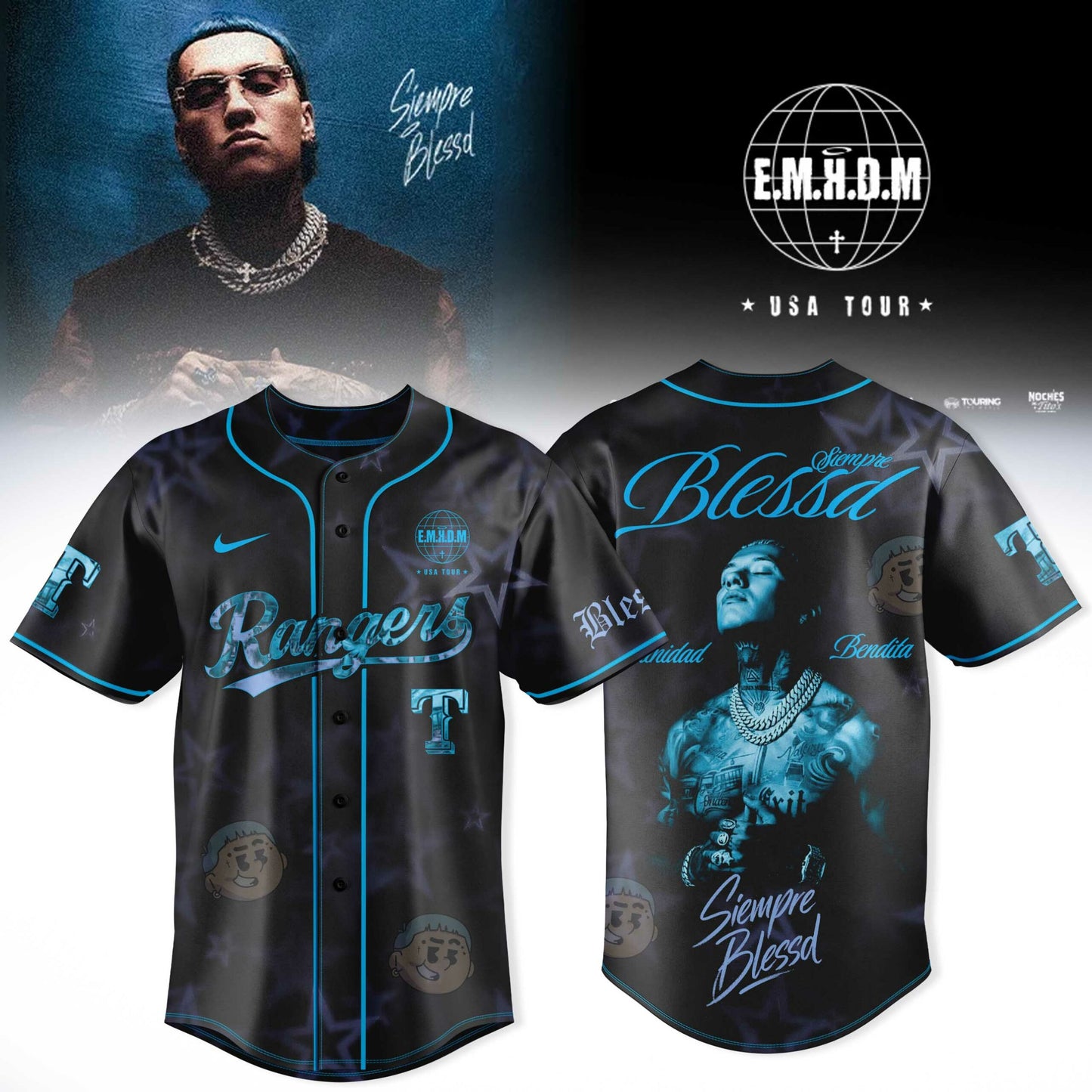 _ Baseball Full Team x Blessd – Siempre Blessed USA Tour Exclusive Jersey