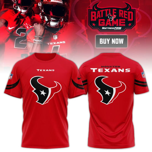 Unisex Battle Red Game Texans Tee
