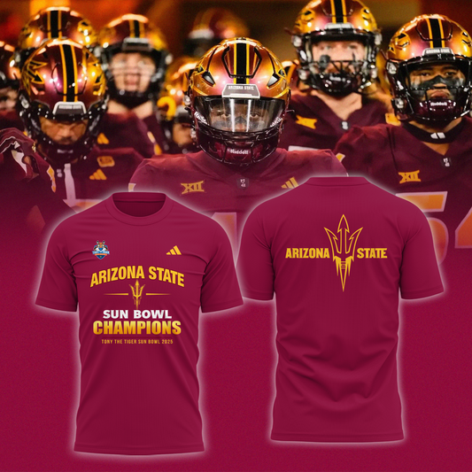 ARIZONA STATE 2025  TONY THE TIGER SUN BOWL Champions TShirt Limited Edition