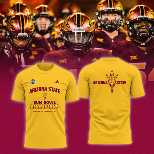 ARIZONA STATE 2025  TONY THE TIGER SUN BOWL Champions TShirt Limited Edition