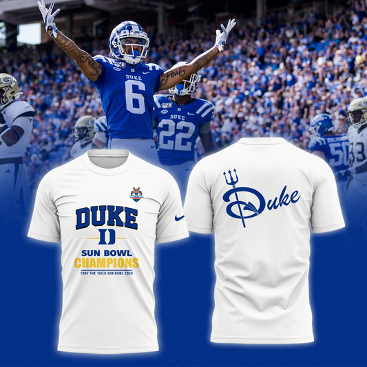 Duke 2025  TONY THE TIGER SUN BOWL Champions TShirt Limited Edition