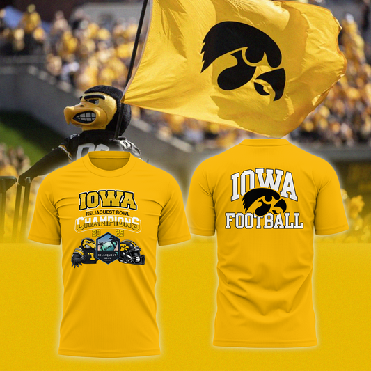 Iowa 2025 RELIAQUEST BOWL Champions TShirt Limited Edition