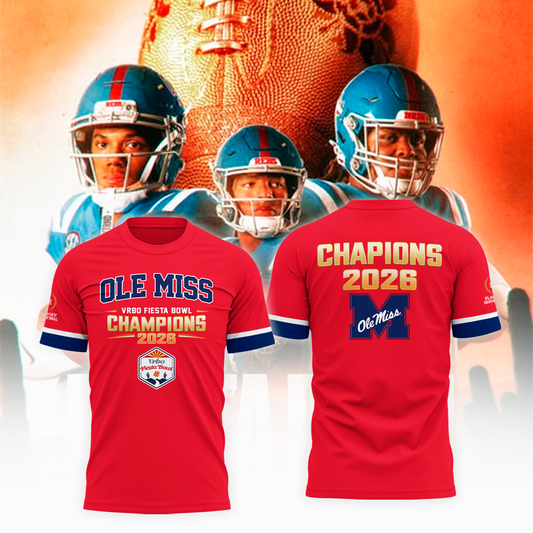 Ole Miss Rebels 2026 VRBO FIESTA BOWL Champions T-shirt