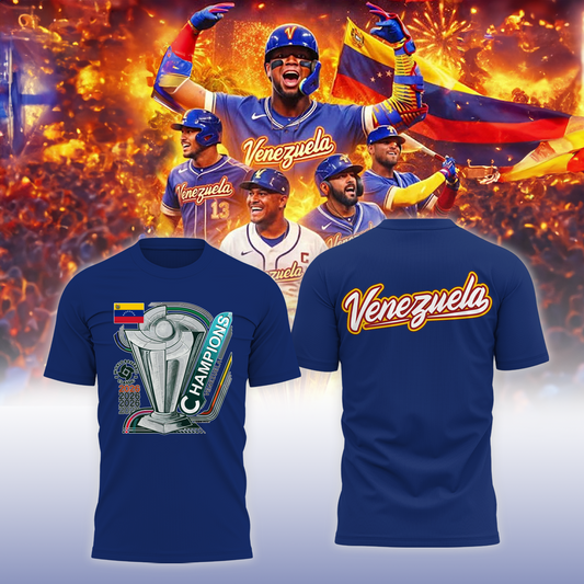 Venezuela Baseball LEGENDS 2026 World Baseball Classic Champions T-Shirt