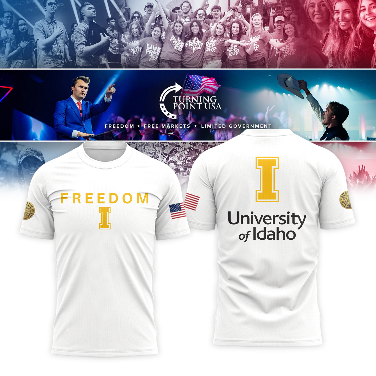 University of Idaho Freedom Tshirt