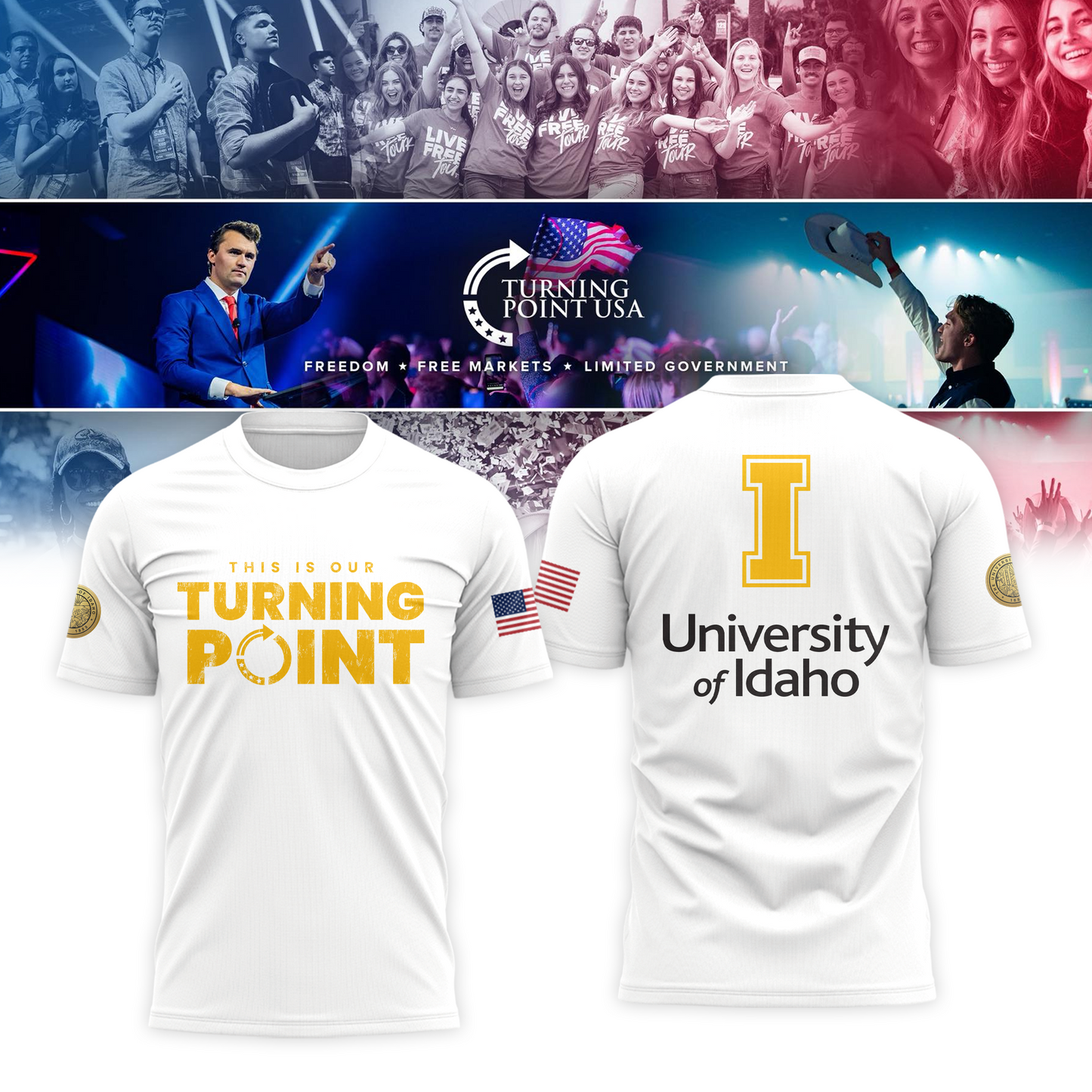 University of Idaho Freedom Tshirt