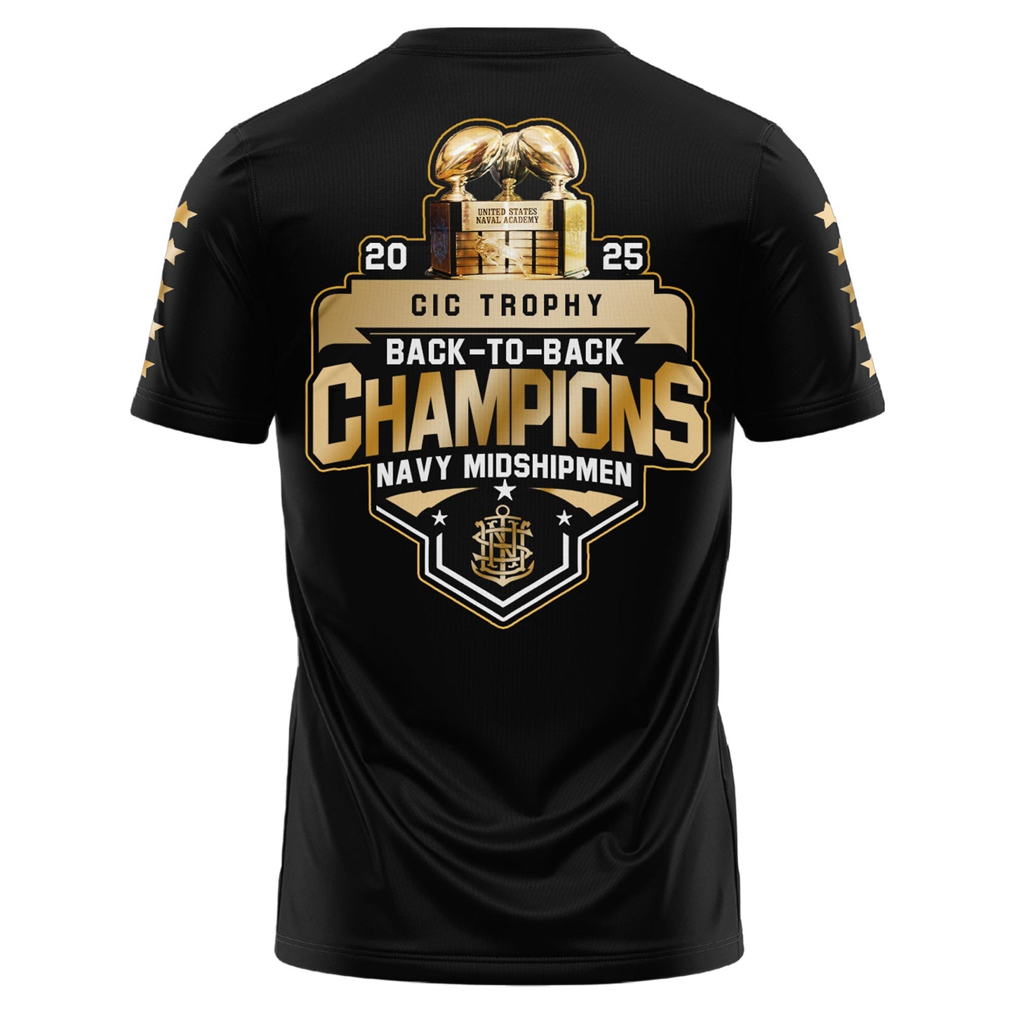 .Navy Midshipmen Special Back to Back CIC trophy Champions 2025 T.shirt
