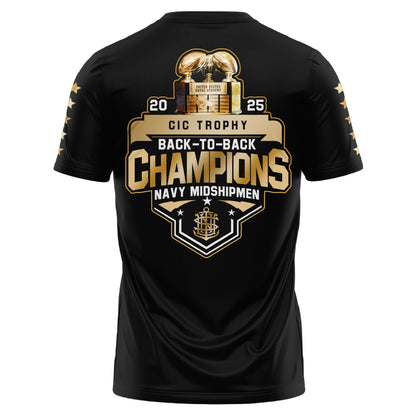 .Navy Midshipmen Special Back to Back CIC trophy Champions 2025 T.shirt