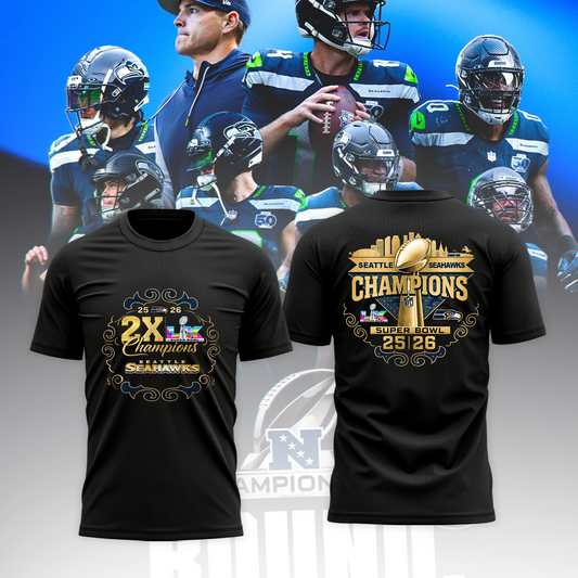 Emerald City Glory: Super Bowl LX Commemorative Shirt