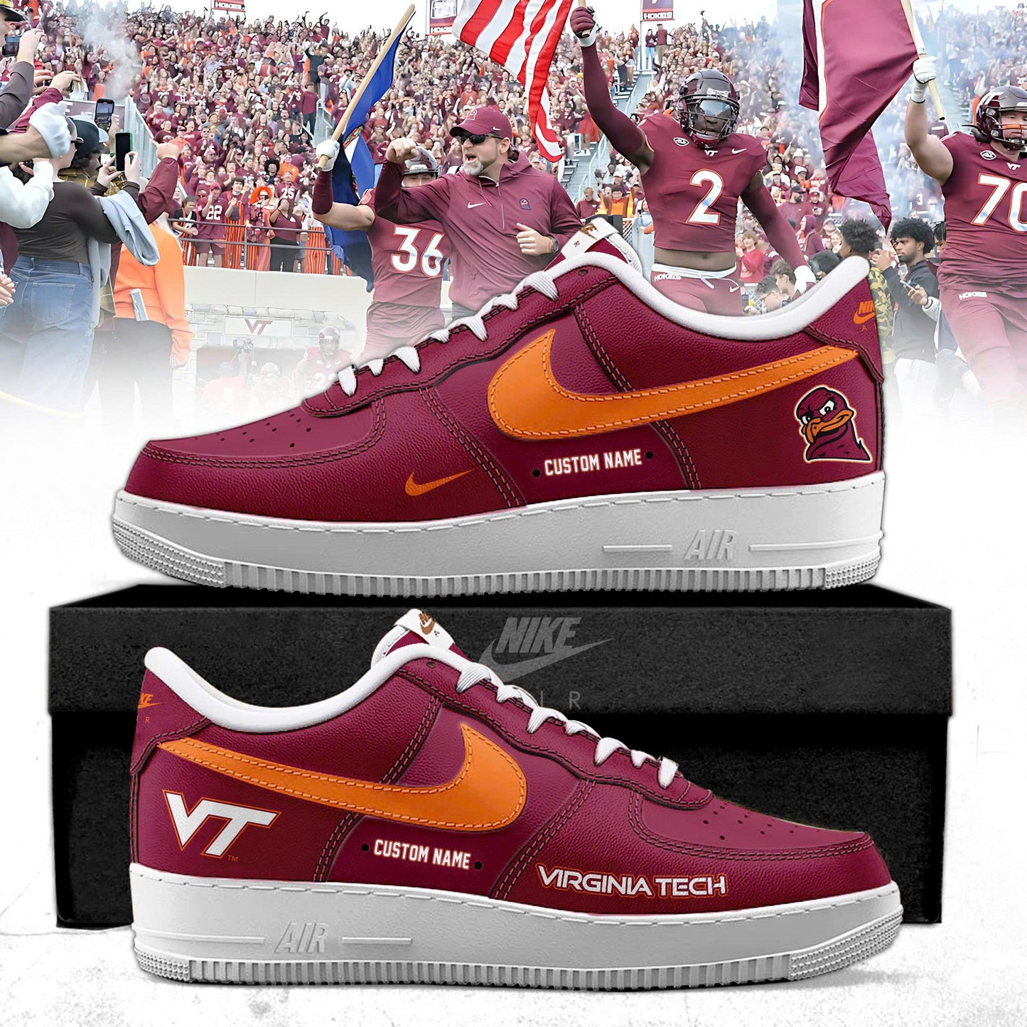 _ Virginia Tech 2025 New AF1 SNEAKER