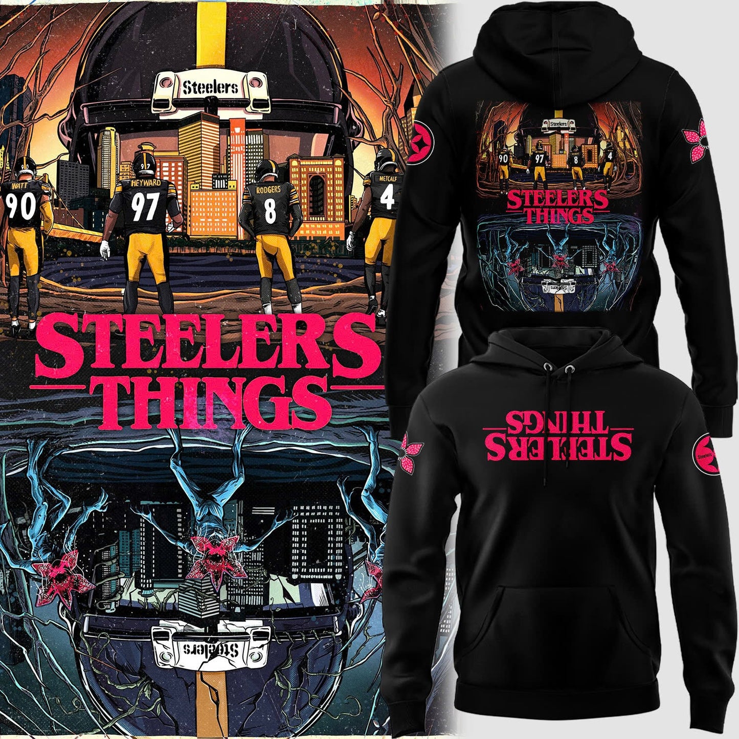 Stranger Tthings Pittsburgh Steelers Hoodie – Limited Edition