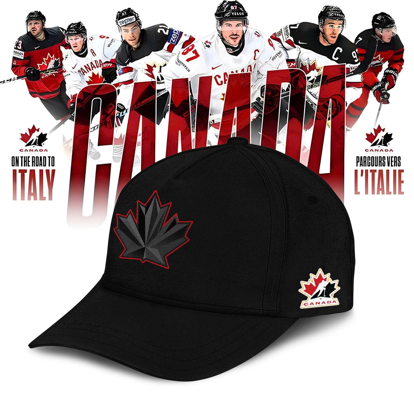 Canada National Olympic Hockey Jersey 2026 Customizable Name and Number Black