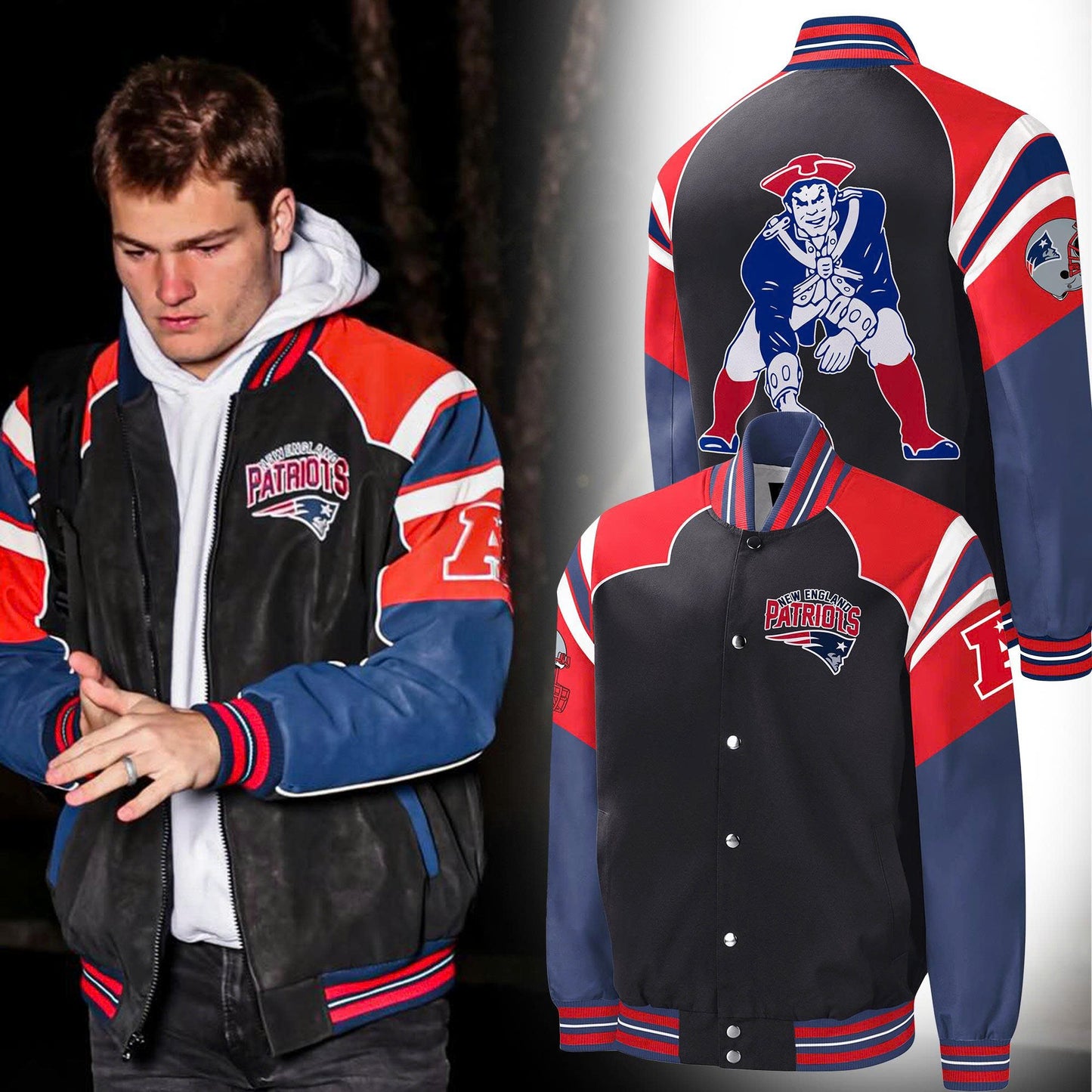 _ New England Patriots 2025 Special Edition Uniform Bomber Jacket