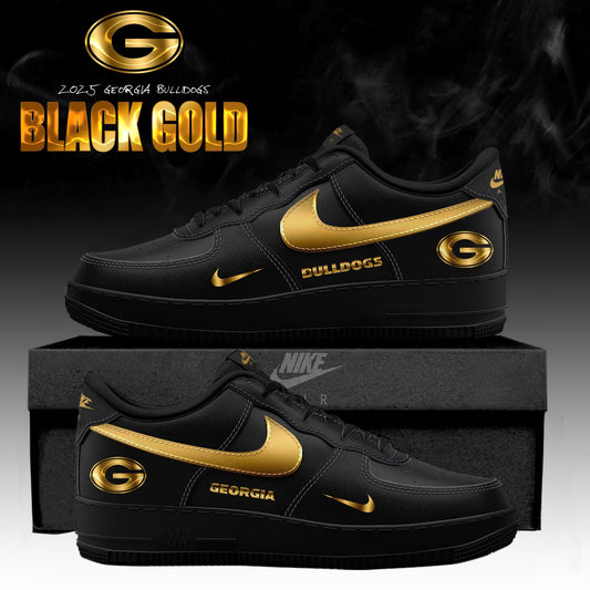 _ .Georgia Bulldogs ‘Black Gold’ 2025 Special Edition AF1 Sneakers