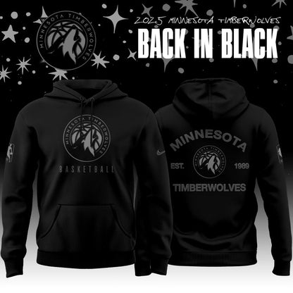 Minnesota Timberwolves Back In Black 2025 Special Edition Combo Hoodie