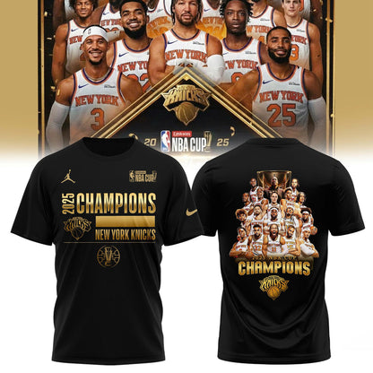 New York Knicks 2025 Cup Champions T-Shirt Limited Edition